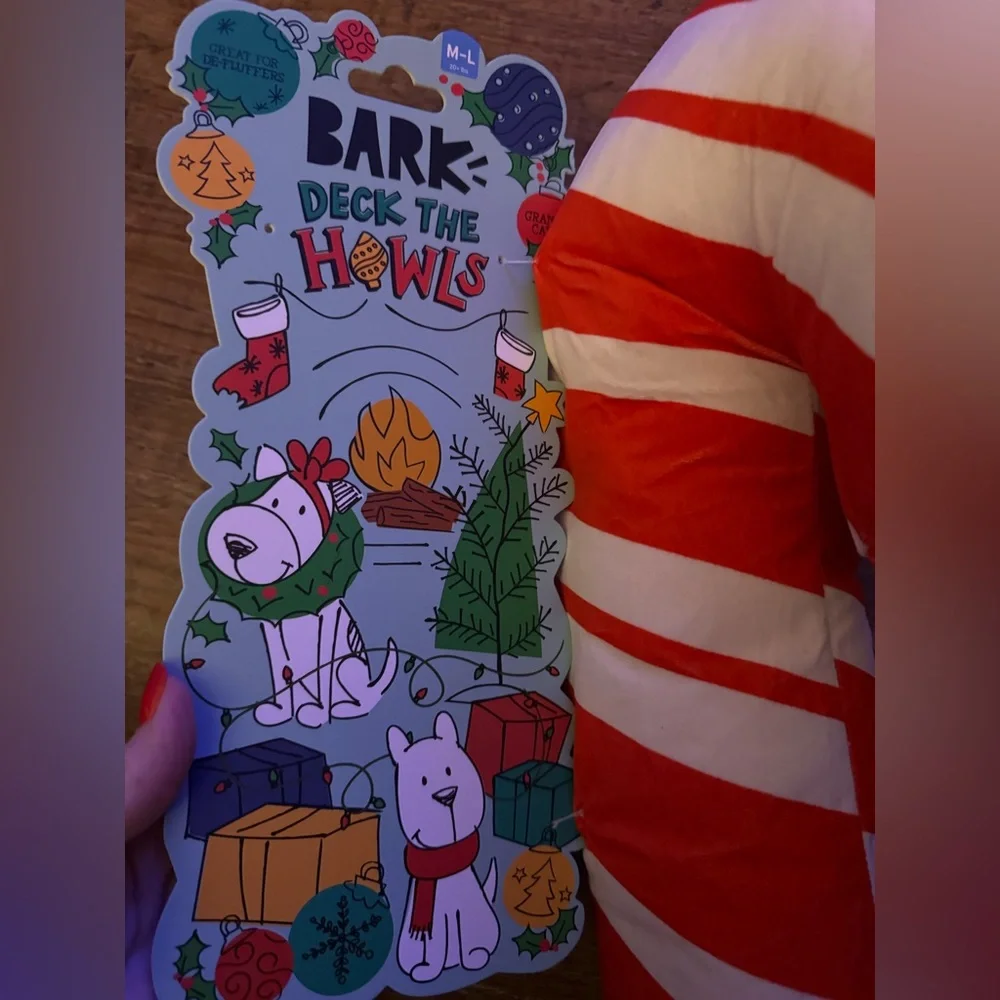 Bark Box XL candy cane dog toy NEW GIANT!!